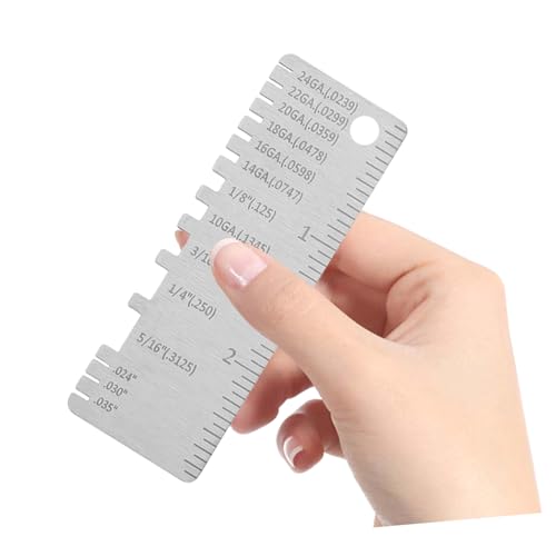 Calibrador de soldadura Luxshiny de acero inoxidable, 3 piezas, herramienta versátil para medir espesores de soldaduras, diseño portátil para uso en campo y taller, ideal para soldadores principiantes y experimentados miniatura 6