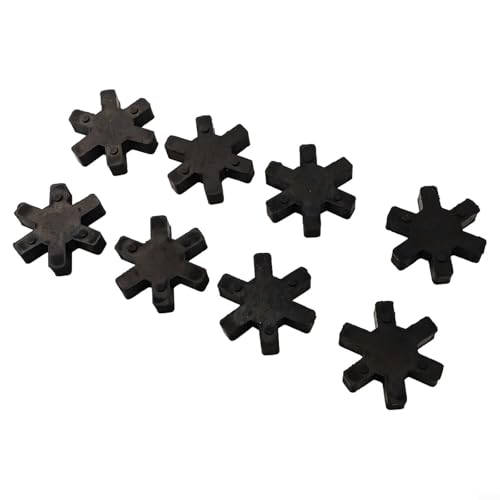 Gdfnmogo - Insert de couplage flexible pour raccords Lovejoy à mâchoire L, 8 pièces L095/L-95 araignée centrale en caoutchouc, compatible avec L090/L-90, noir, 53 mm x 10 mm