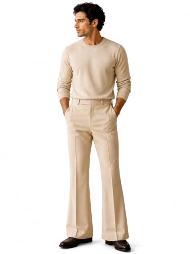 Image of Men Formal Pant Bellbottom | Premium Japanese Fabric, Bell Bottom Bootcut Fit, Smart Casual & Formal Wear