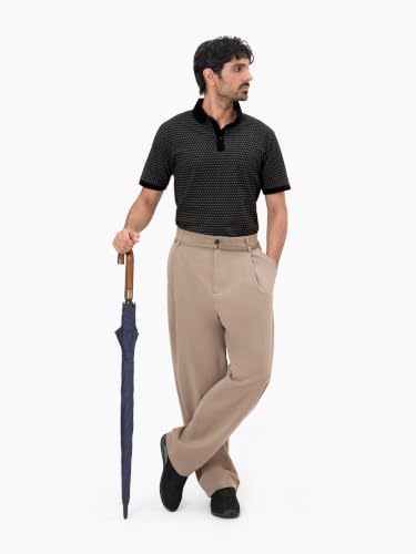 Image of LUDIC Core Polo T-Shirt, Dailymove Collection | Regular Fit | Stand-up Collars | 100% Organic Cotton, 240 GSM | Lightweight & Comfortable |Everyday Essential | Polo T-Shirt for Men