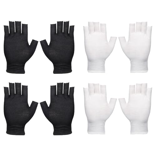4 Paia Di Guanti Che Vendono Le Dita, Guanti Di Cotone Idratante Comodi E Traspiranti E Creativi, Sottili E Multifunzionali, Riutilizzabili, Adatti Alla Cura Della Pelle E Al Sonno.