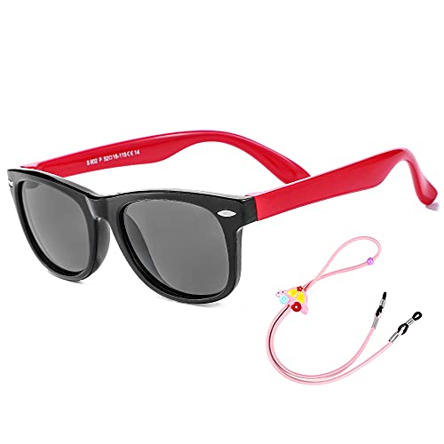 Image of Flexible Kids Sunglasses Polarized Unbreakable Toddler Sun Glasses for Baby Boys and Girls UV400 with Case, Age 2-8