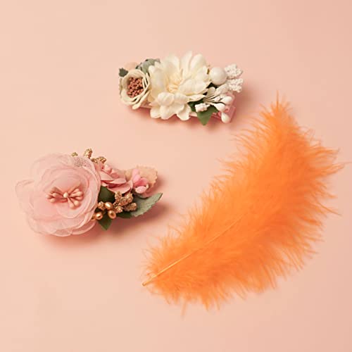 6 Pcs Handmade Flower Hair Bows Fully Lined Alligator Hair Clips Faux Pearls Floral Hair Clips Barrettes Hair Accessories For Women Girls Toddlers Kids Children #TOP6