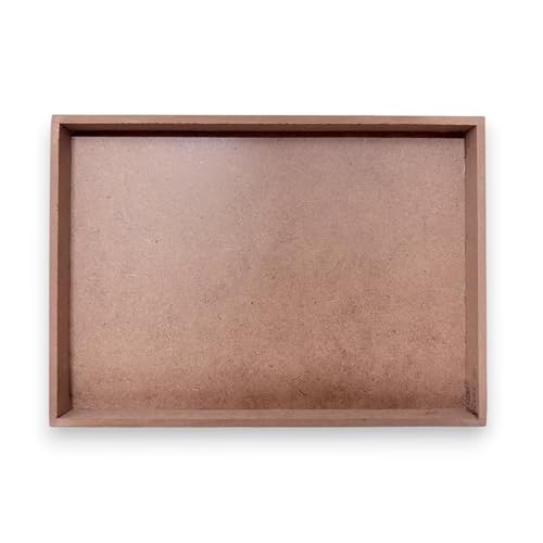 Image of RIA Studio Rectangular DIY Plain Rectangle MDF Tray For Decoration, Resin Art & Craft