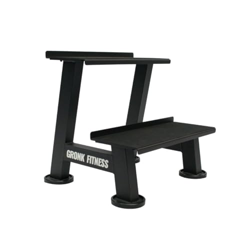 Gronk Fitness Kettlebell Rack | 2-Tier Heavy-Duty Weight Storage Shelf for Home Gym...