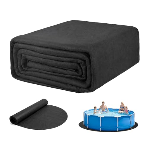 Tapis de Sol pour Piscine Ronde 400 cm, Tapis de Sol Piscine, Rond Dalle De Piscine, et Ultra Absorbante, Pliable Tapis Sous Piscine Hors Sol, Tapis Exterieur...