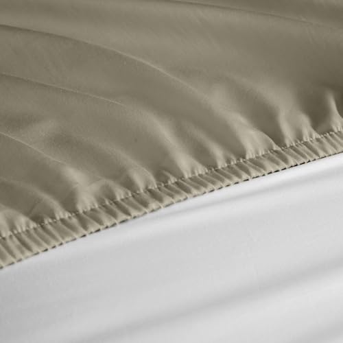 Image of Welspun 100% Waterproof Premium Mattress Protector for Double Bed King Size 78x72 Inches| Cotton Feel Mattress Cover | Elastic Fitted | Fits Upto 10 Inch Mattress | Bed Protector Cover (78 inchx72 inch Beige)