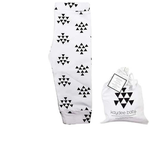 Kaydee Baby Modern Organic Infant Toddler Leggings for Boys and For Girls (Arrows) - Set of 2 Gift Set (12-18 Months)