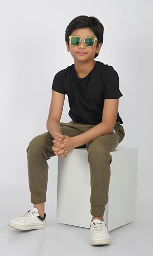 Image of Sayama Pack of 2 Cotton Blend Gripper Stylish Kids Lower and Regular Fit Trackpants Plain Lounge Pants for Boys and Girls