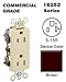 Leviton 16252-LGY 5-15R DEC Recep LEADED Gray