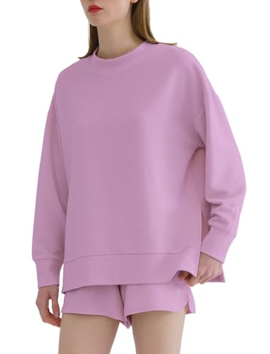 DITOK Track Suits for Women Set Shorts, 2 Piece Lounge Set Summer Outfits Comfy Sweatsuits Ribbed Jogging Matching Set Travel