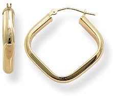 14k Gold Half Round Hoop Earrings | Contemporary Geometric Design | Full Weight 5x26mm | Medium Size, Hypoallergenic - $149 Mother's Day GIFT SPECIAL & GIFT WRAP (avail. at checkout)