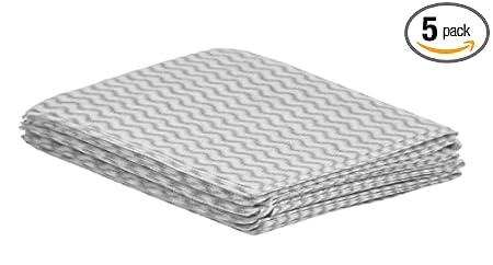 Superio Handy Wipes For Kitchen Multi-Purpose Heavy-Duty Reusable Cleaning cloth for house, Bathroom, and office. Disposable Dish Towel (5 Grey)