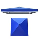 Ersatz-Sonnenschirm für den Außenbereich, 2,5 x 2,5 m, blau, für Gartenmarkt, Sonnenschirme, langlebig, wasserdicht, Terrassen-Sonnenschutz