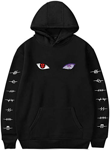 OLIPHEE Jungen Kapuzenpullover Casual Fashion Hoodie (S,A-Schwarz-5) Cover