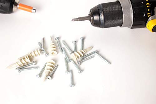 image for Steinbach Drywall Anchors with Steel Drywall Screws | Kit 40 pcs - Pla