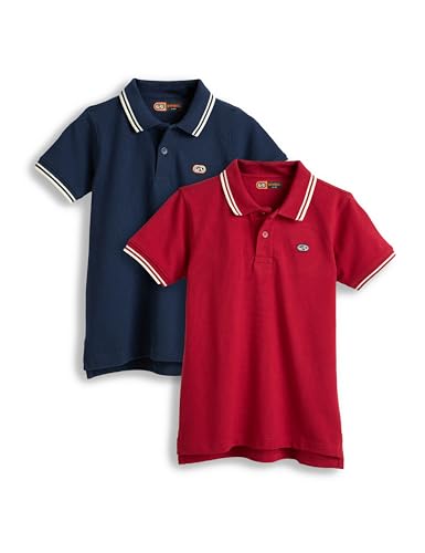Image of Amazon Brand - Symbol Boys Cotton Rich Solid Polo Tshirt | Collar Tshirts | Half Sleeves | Plain-Regular Fit