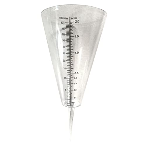 Gogogmee Cone Shaped Rain Gauge Transparent Rain Measuring Cup with Scale for Garden Use Accurate Rain for Farming Meteorological Statistics and Controlled Watering
