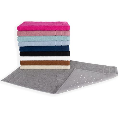 Kit 06 Tapete para Banheiro Felpudo com Antiderrapante 550g/m² Paris 45x70cm Padrão Hotel - Sortido