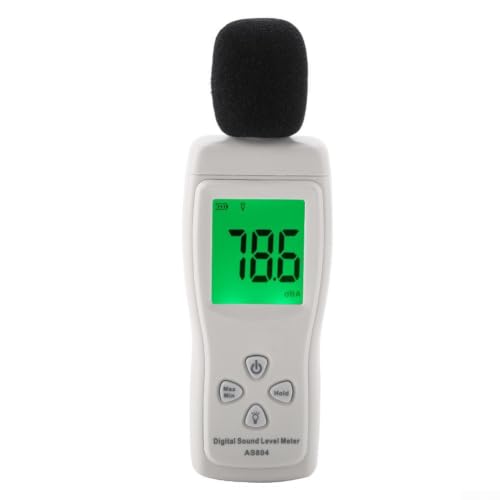 Sonomètre AS804 pour audits techniques et identification du bruit avec maintien maximum minimum et temps de pondération rapide, plage de 30 à 130 dBA