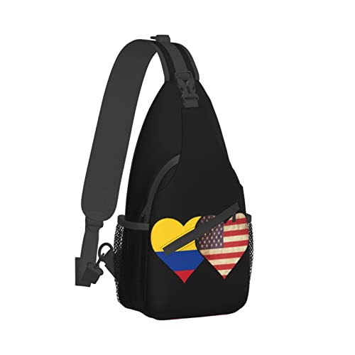 Morrales de un solo tirante con bandera Colombia y EE.UU. miniatura 3