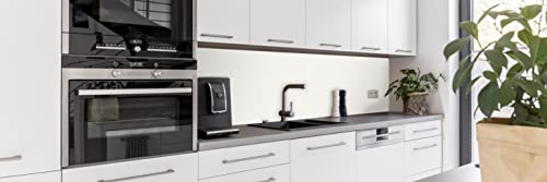 WALLando - Premium Küchenrückwand - Küchenverkleidung/Wandverkleidung - PVC Kunststoffplatte - Weiß (60 x 100 cm) Cover