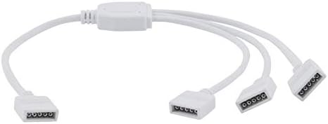 Davitu Electrical Equipments Supplies - 100PCS/lot 5 pin RGBW Connector Cable 1 TO 2,3,4 Splitter female extension wire 5PIN For RGBW RGBWW LED Strip Light - (Color: 1 TO 2)