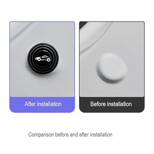 Image of Set of 12 Shock Absorber Rubber Protective Pads - Car Door Accessories Compatible with Enhanced Scorpio, Thar, XUV 300, 400, 700, Bolero, Marazzo, Kuv 100