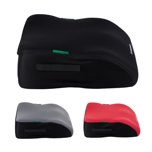 Dunlop Sitzerhöhung Auto Kinder Schwarz Kindersitzerhöhung ECE R129 - Ergonomischer Kindersitz Ab 3 Jahre - Kinderautositz Mit Waschbarem Bezug - Sitzkissen Auto Für Kinder 135-150 cm