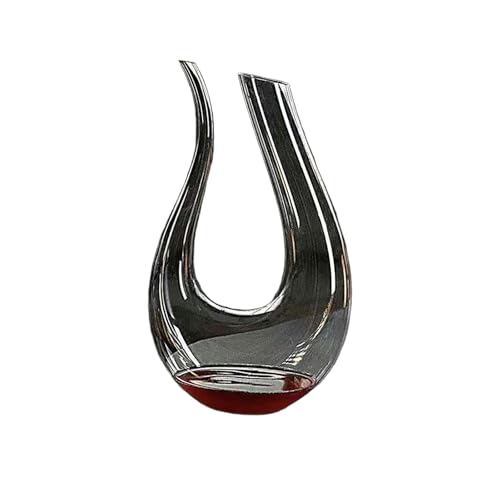 Stile europeo domestico semplice e squisito vetro pratico trasparente bicchiere di vino -U-shaped decanter_1500ML