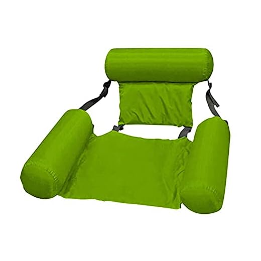 colchón de Aire Cinturón Inflable de Verano Hamaca de la Red de Agua Plegable Placer sillón Cama Flotante para la Piscina de Agua de la Playa Material Suave y Duradero (Color : Light Green)