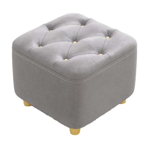 Ottoman carré gris : la solution gain de place et assise stable - 2