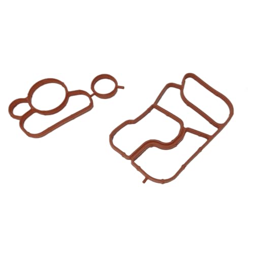 Image of Engine Oil Cooler Gasket Kit Replacement for Audi A4 Q5 Oil Filter Housing Gasket 06J117070C 06J115441A