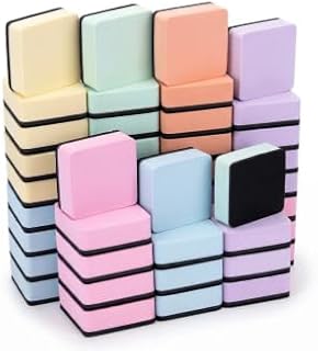 OWLKELA 48 pcs Dry Erase Erasers, with Magnetic | White Board Erasers, Suitable for Office, Classroom, Home