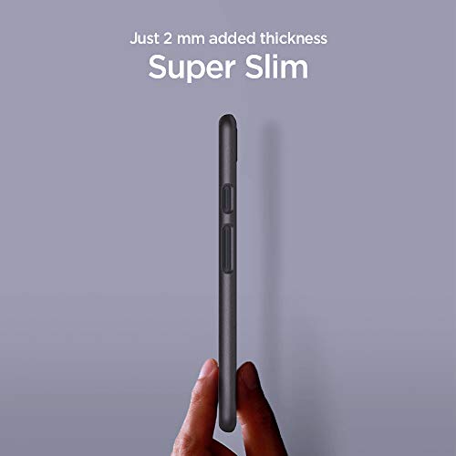 Image of Spigen Thin Fit Back Cover Case Compatible with Google Pixel 3 (Poly Carbonate | Graphite Gray)