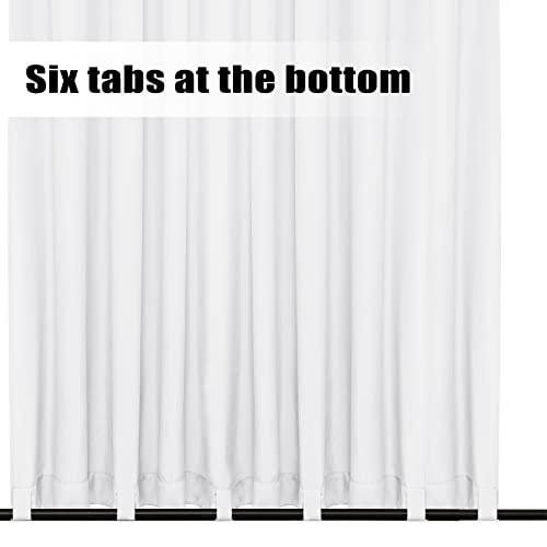 Image of Easy-Going Outdoor Curtains for Patio 1 Panel, 150x96 inch, White | Waterproof, Windproof, Weatherproof Privacy Outdoor Curtains for Cabanas Porches and Pergolas, Grommet Top and Tab Bottom
