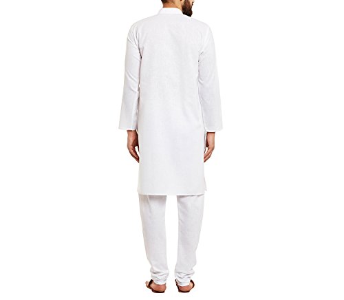 Image of SOJANYA (Since 1958 Men's White Cotton Linen Kurta Pyjama
