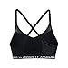 Under Armour Womens Crossback Low Impact Sports Bra, (001) Black / / White, Medium
