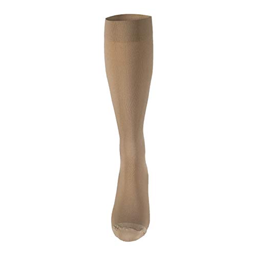 Image of Truform HMNA 9808 Compression Stockings, Regular 15-20 mmHg, Below Knee BK, Men or Women, Closed Toe, Beige, 4X-Large