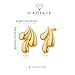 HABIKIP 14K Gold Plated Chunky Earrings for Women, Trendy Teardrop Earrings Lightwegiht Statement Geometric Drop Earrings Fashion Jewelry for Wemen Gifts