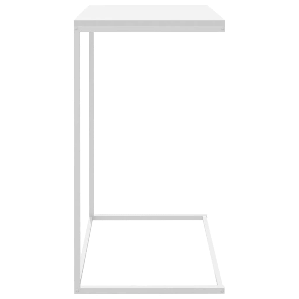 Tavolino bianco, 55 x 35 x 66 cm, in legno di legno, per soggiorno, casa, ufficio