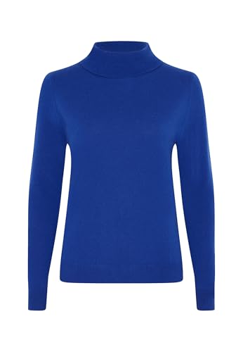 Image of Style & Republic Women's 100% Cashmere Slim Turtleneck Pullover Sweater | Classic Fit, Premium Knit Jumper, Ultra Soft Feel, Lightweight Warmth, Naturally Breathe, Easy Layering, Autumn Winter Spring