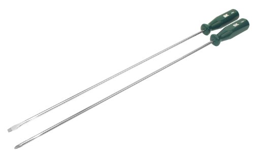 SK Hand Tool 86008 SureGrip Extra Long 2-Piece Combination Screwdriver Set, P2 x 20