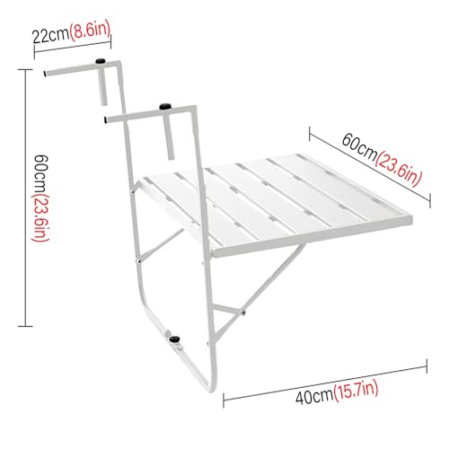 Table de balustrade d'extérieur pour apéro sur balcon compact - 4