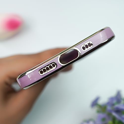 Image of Peeperly Back Cover Case for iPhone 14 Plus Soft TPU, Shockproof Protective Durable Botanical Painting Floral Petals Case for Girls & Women(Purple)