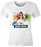 SpecialMe® Damen T-Shirt personalisiert mit Foto Text T-Shirt selbst gestalten & Bedrucken Lassen Foto-Geschenk Weiss M