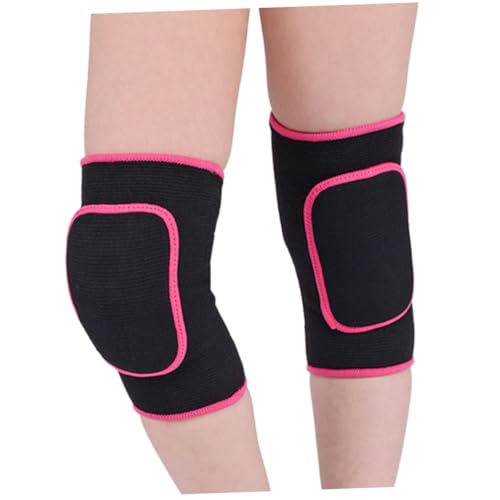 FRCOLOR Boy Girl's Cotton Knee Protector Brace for Dance Running Sports Black Rosy Soft Sponge Support Sleeve for Boys and Girls Boys Girls Comfortable Knee Pads