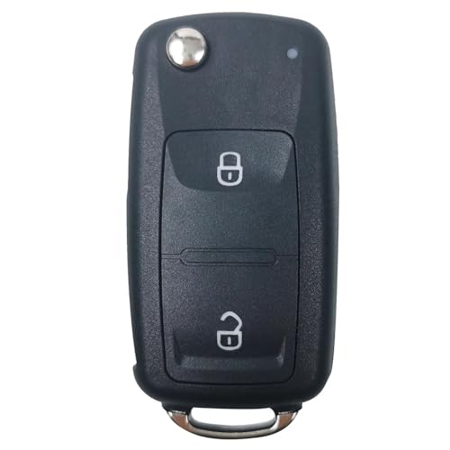 Coque clé compatible VW Polo 1995-2009 boîtier télécommande voiture 2 boutons plip