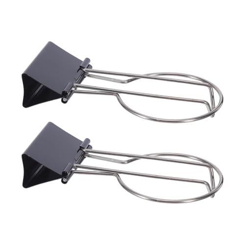 BESPORTBLE Soporte para Tazas de Café con Abrazadera de Borde de Escritorio Metálico, Clip Largo Ajustable, Portavasos Multifuncional para Oficina y Hogar, 2 Unidades, Adecuado para
