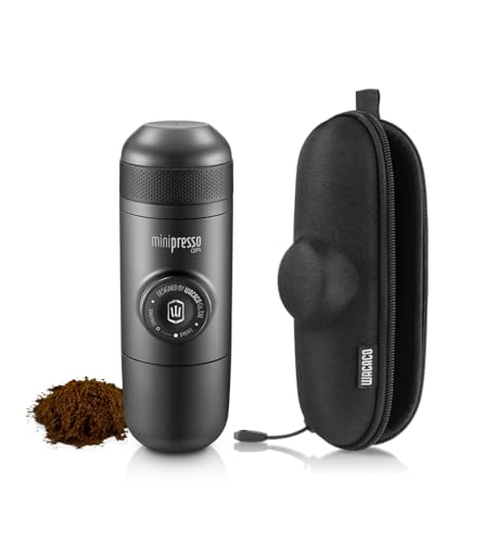 WACACO Minipresso GR & Protective Case Bundle - Portable Espresso Maker with Travel Carrying Case